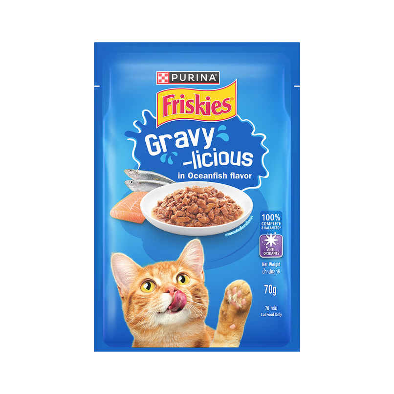 Purina Friskies Gravy Licious Cat Food Ocean Fish Flavour