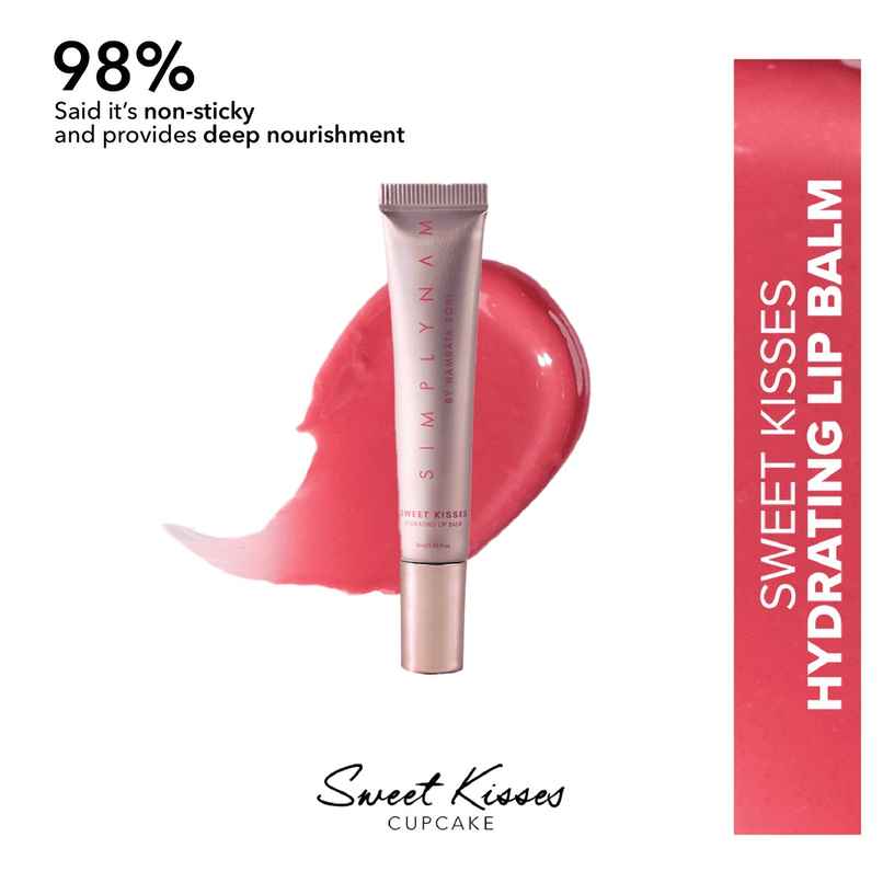 Simply Nam Sweet Kisses Lip Balm - Cupcake (Pink)| VEGan| Hydrating| Jojoba Oil| 3-In-1 Formula