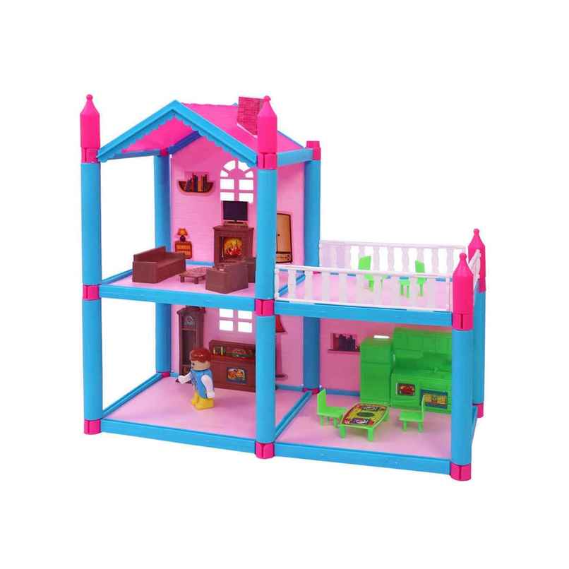 Toyshine DIY Doll House Creative Edition with Accessories Included (Multicolor, 78 Pieces) Toyshine DIY Doll House Creative Edition with Accessories Included (Multicolor, 78 Pieces)