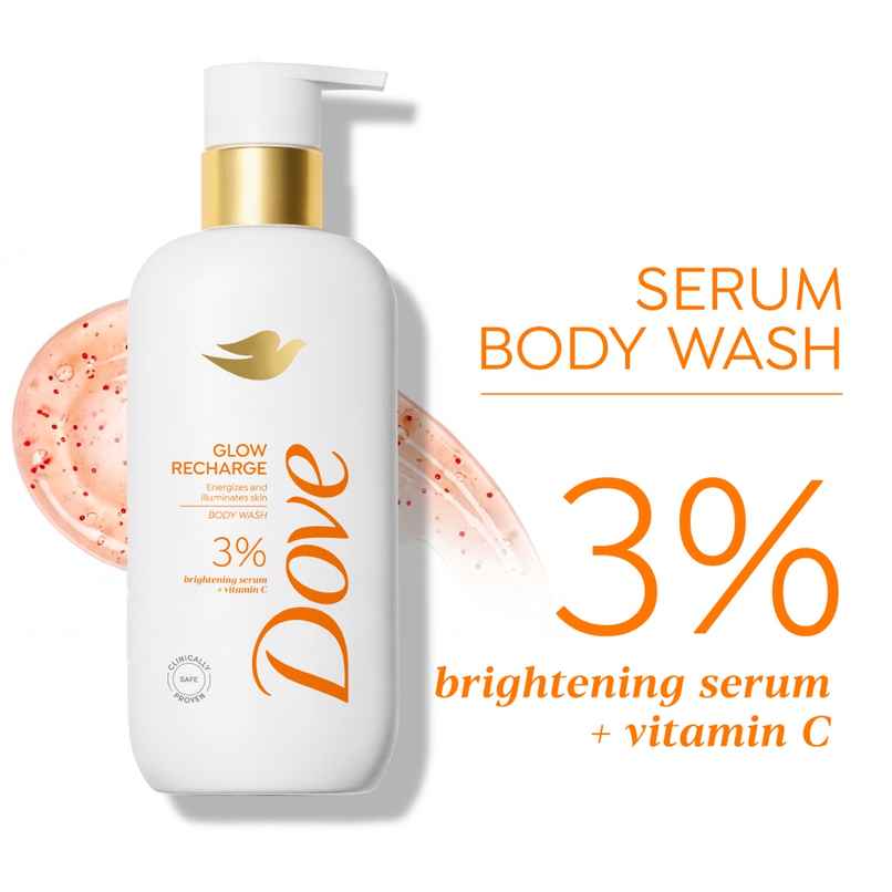 Dove 3% Brightening Serum + Vitamin C Glow Recharge Serum Body Wash Dove 3% Brightening Serum + Vitamin C Glow Recharge Serum Body Wash