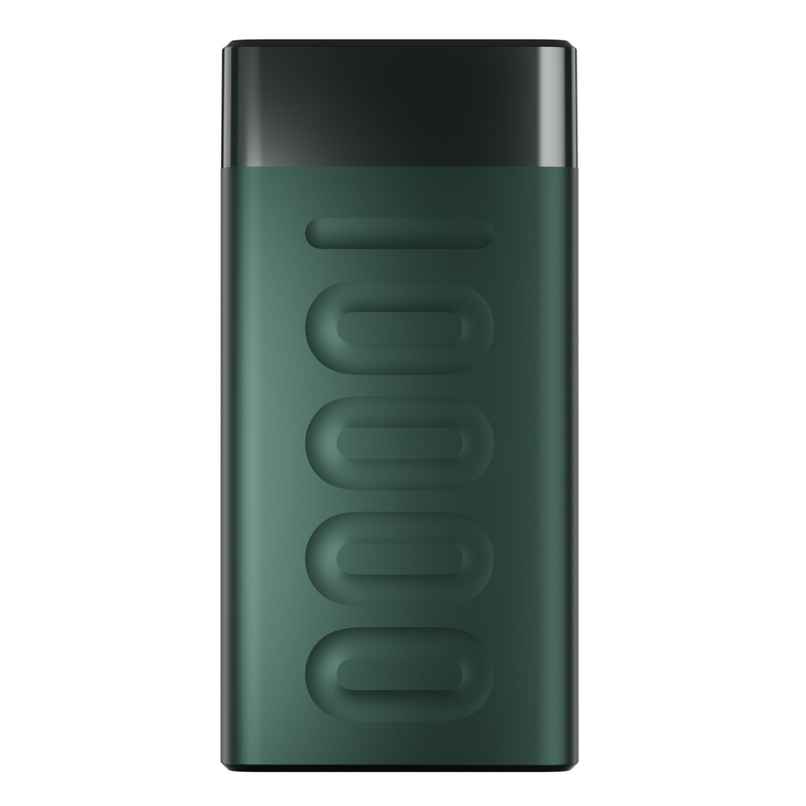 Ambrane 10000mAh Slim & Compact Wired Powerbank, 22.5W Fast Charging, USB & Type C Output, Power Delivery, Quick Charge for iPhone, Android & Other Devices, Made in India + Type C Cable (Stylo 10) - Green