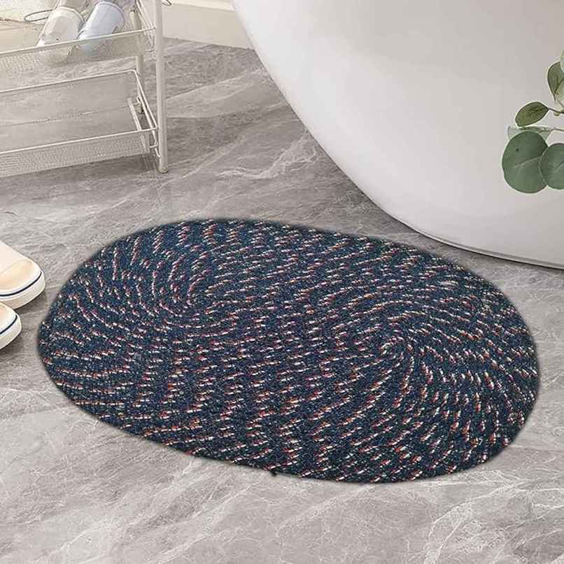 Elegant Weavers Oval Floor Mat | 30 x 21 cm | Colour May Vary