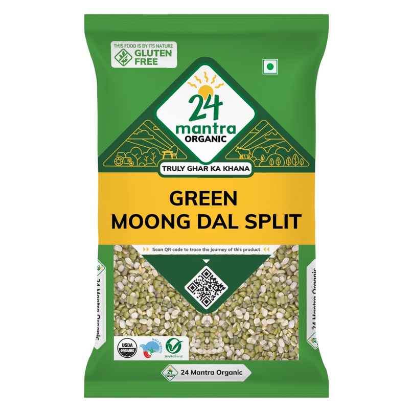 24 Mantra Organic Green Moong Dal - Split