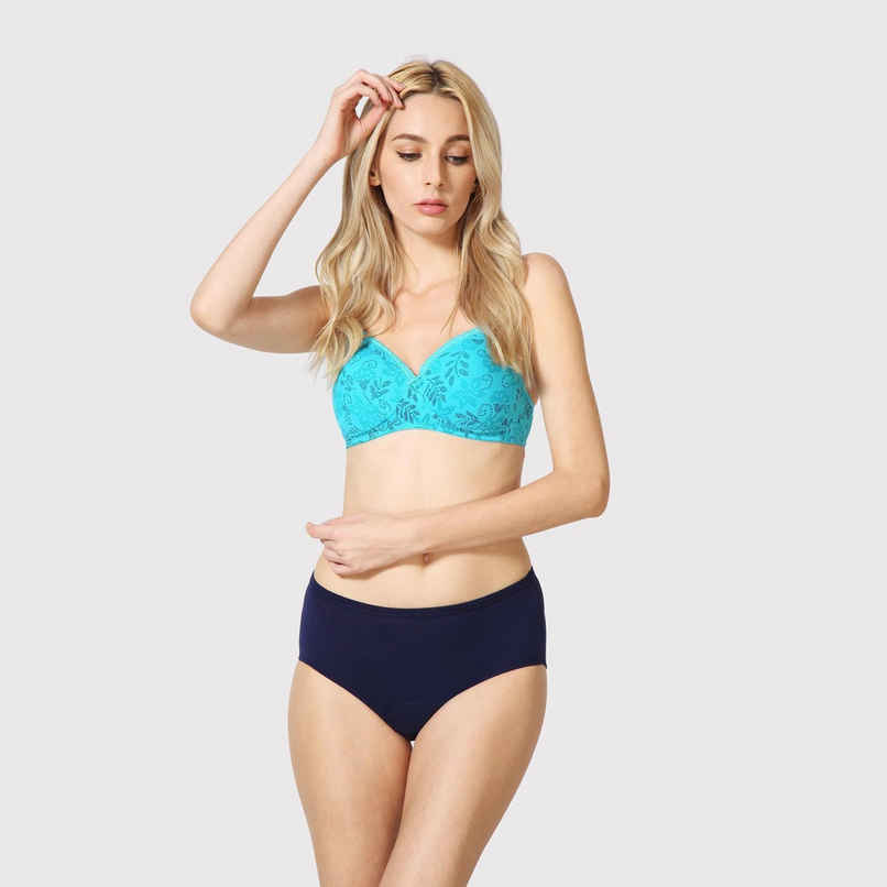 Van Heusen Women Navy Solid Anti Bacterial High Absorbance Stay Dry Period Panty - XL