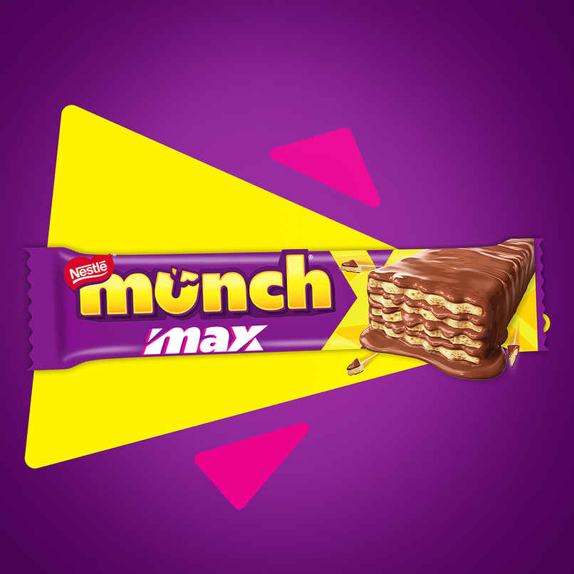 Nestle MUNCH MAX Choco Coated Crunchy Wafer Bar Chocolate