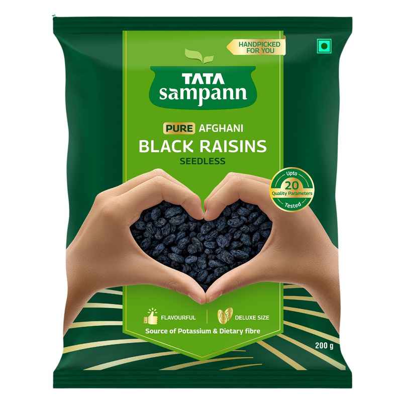 Tata Sampann Absolutely Pure | Seedless Black Raisins