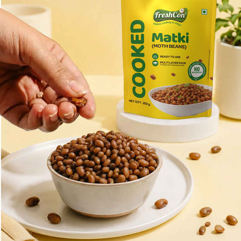 Freshcon Cooked Matki | Moth Beans
