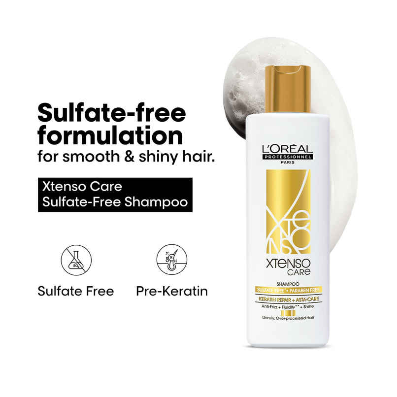 L'Oreal Professionnel Xtenso Care Sulfate-Free Shampoo For Frizz-Free, Shiny & Manageable Hair L'Oreal Professionnel Xtenso Care Sulfate-Free Shampoo For Frizz-Free, Shiny & Manageable Hair