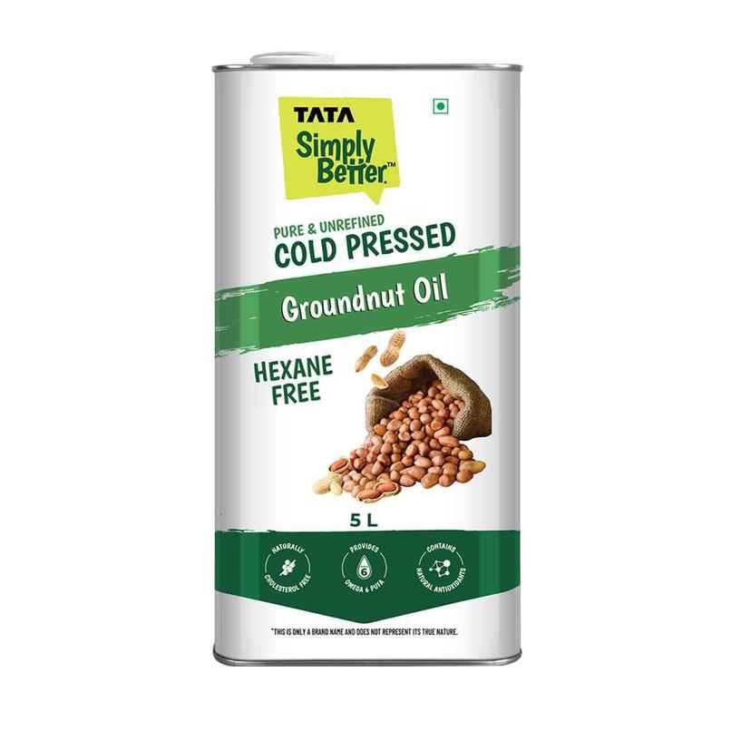 Tata Simply Better Groundnut (Peanut) Cold Pressed Oil | Pure & Unrefined Healthy Cooking Oil Tata Simply Better Groundnut (Peanut) Cold Pressed Oil | Pure & Unrefined Healthy Cooking Oil