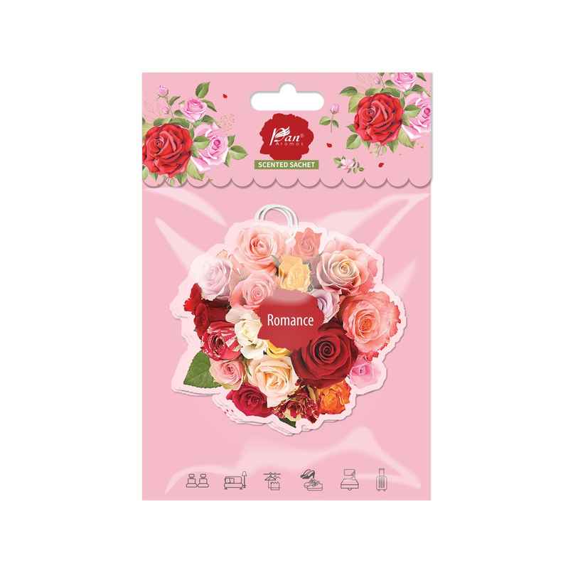 Pan Aromas French Rose Scented Air Freshener | Paper Hanging Sachet