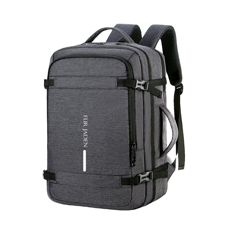 Fur Jaden Grey 36 L Weekender Travel Laptop Backpack | 15.6 inch Padded Laptop Sleeve