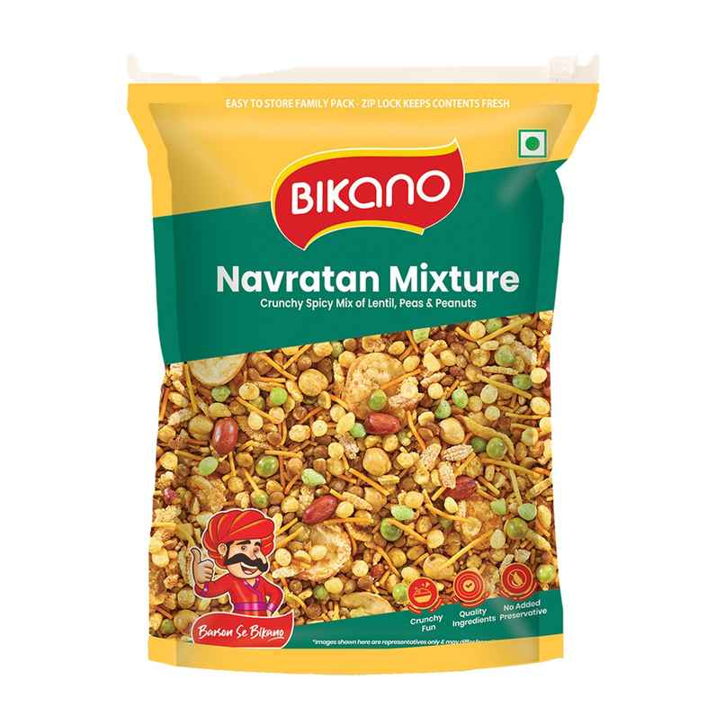 Bikano Navratan Mixture | Crunchy Spicy Indian Snack | Protein & Fiber-Rich | Tea-Time Snack