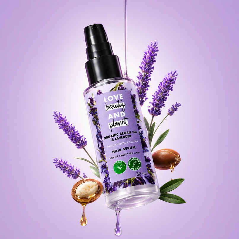 Love Beauty and Planet Argan Oil & Lavender Hair Serum For Frizz Free Hair Love Beauty and Planet Argan Oil & Lavender Hair Serum For Frizz Free Hair