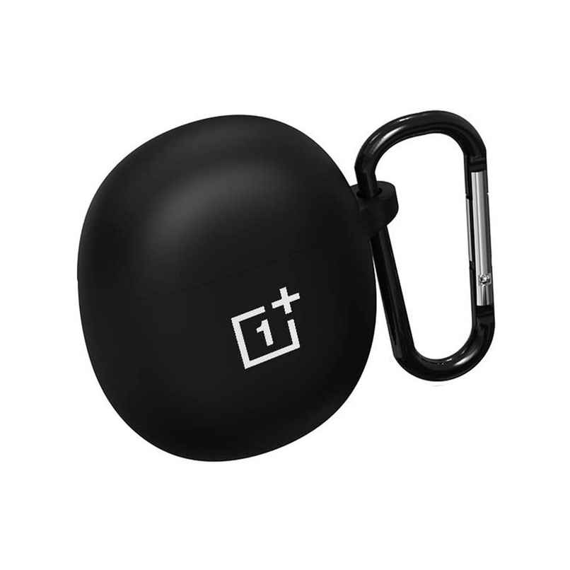 Sounce Earphone Case Cover Compatible for OnePlus Nord Buds CE, Soft Silicone Skin Case Cover Shock-Absorbing Protective Case with Keychain-Black