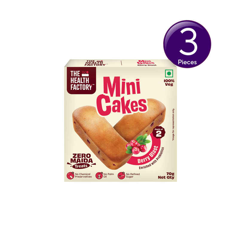 The Health Factory Zero Maida Mini Cakes- Berry Blast Combo  