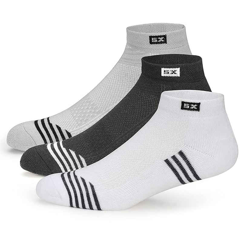 Supersox Men's Patterned Combed Cotton Ankle Length Socks | Multicolour - Free Size Supersox Men's Patterned Combed Cotton Ankle Length Socks | Multicolour - Free Size