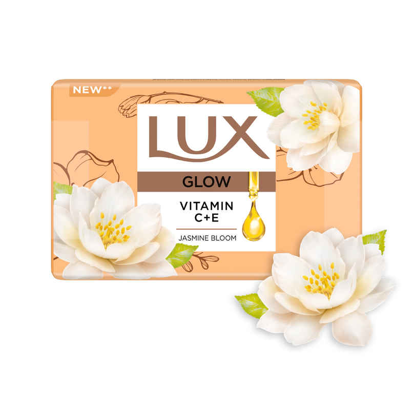 LUX Jasmine Bloom Glowing Bathing Soap Bar with Vitamin C & E For Visibly Glowing Skin LUX Jasmine Bloom Glowing Bathing Soap Bar with Vitamin C & E For Visibly Glowing Skin