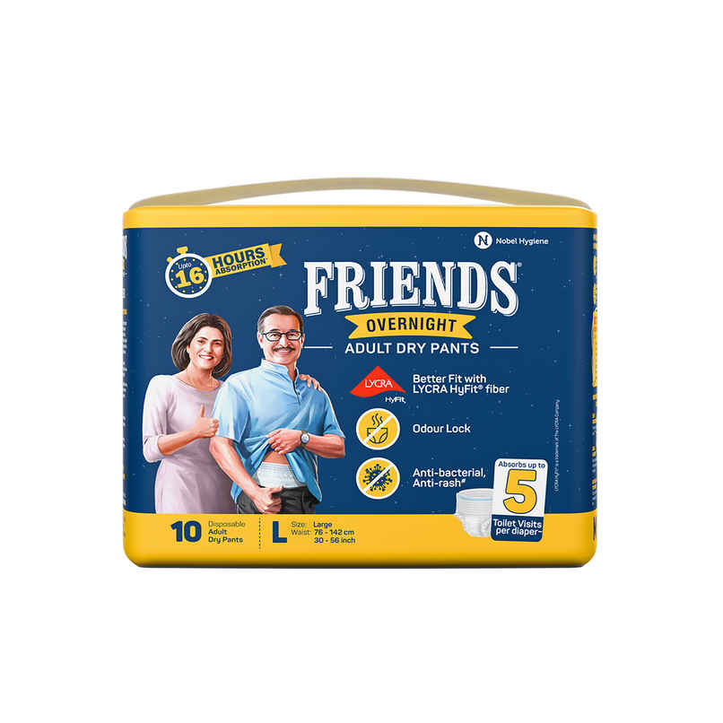 Friends Adult Diaper Pant |L | 30-56 inch | Overnight Type Friends Adult Diaper Pant |L | 30-56 inch | Overnight Type