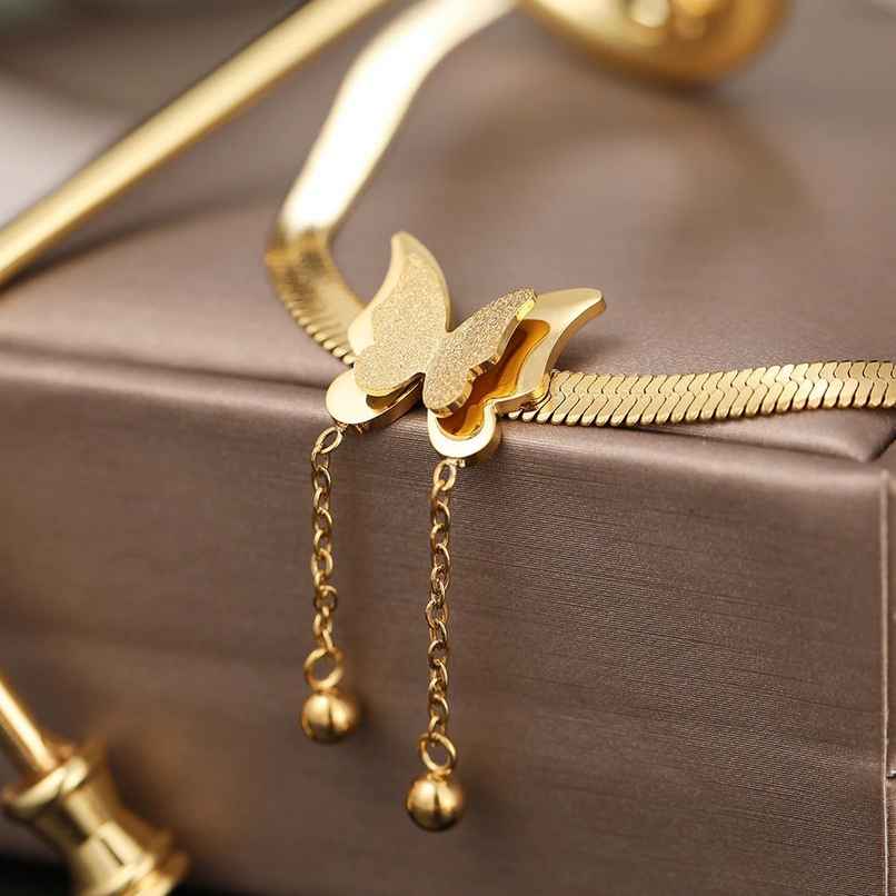 Fashion Frill Women's Butterfly Pendant Chain Gold Onesize Fashion Frill Women's Butterfly Pendant Chain Gold Onesize