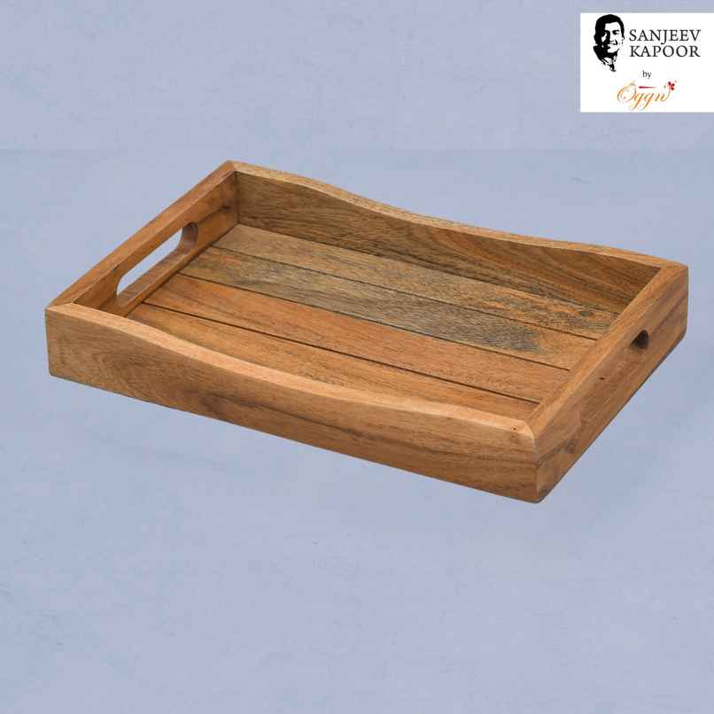 Sanjeev Kapoor by OGGN Wooden Taliya Ziri Tray 12x8 | Live Edge
