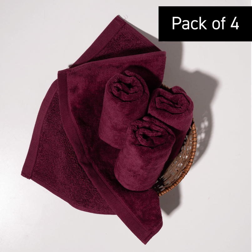 DaMENSCH Better Basic Premium Cotton Face Towel | Maroon DaMENSCH Better Basic Premium Cotton Face Towel | Maroon
