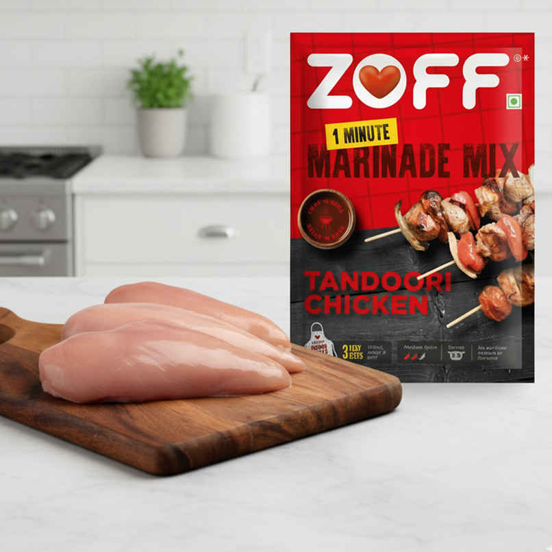 Relish Chicken Breast Boneless (500g) and Zoff Marinde Mix Tandoori Chicken (25g) Combo Relish Chicken Breast Boneless (500g) and Zoff Marinde Mix Tandoori Chicken (25g) Combo