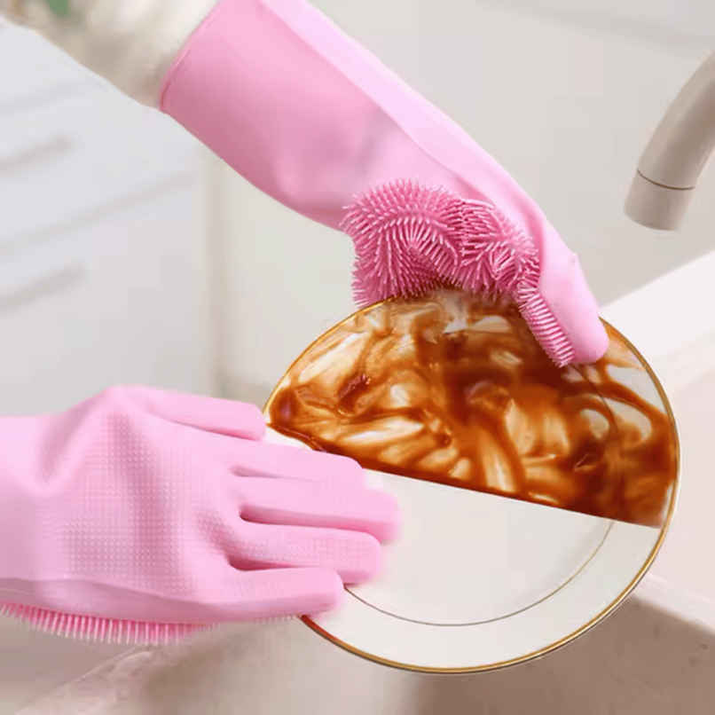 Zulaxy Multipurpose Hand Gloves for Cleaning, Dishwashing & Pet Grooming | Multicolour