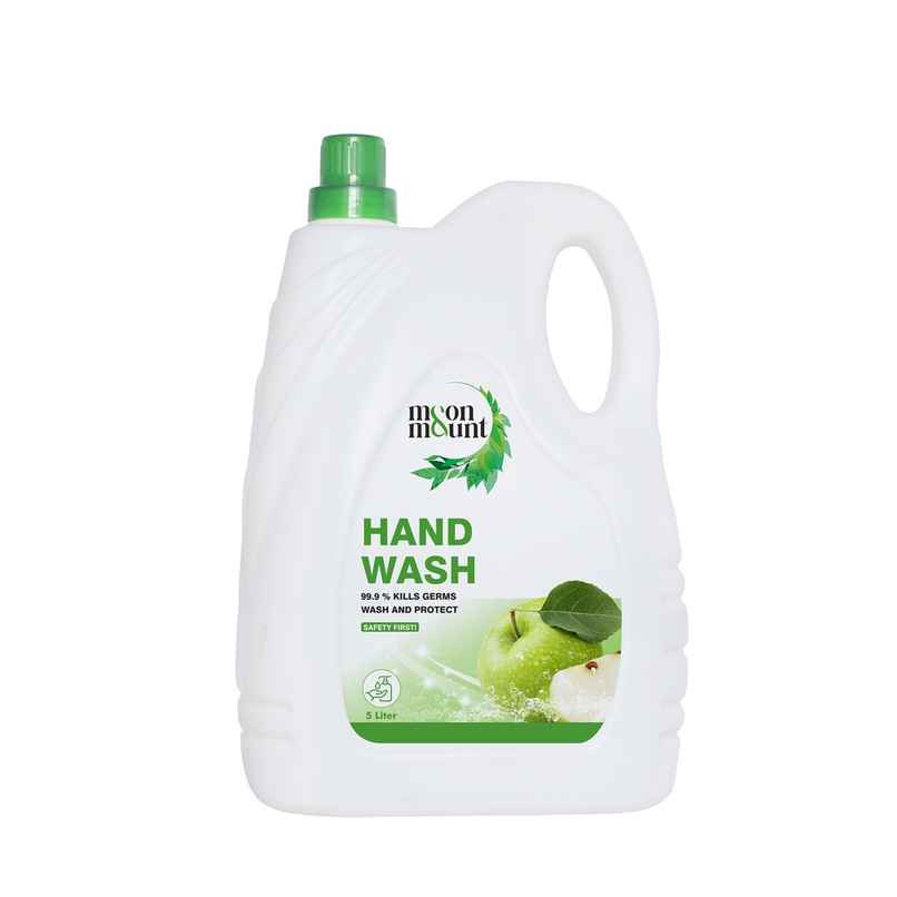 Moon And Mount Hand Wash Protection From Germs Hand Wash Liquids (Green Apple) 5 l