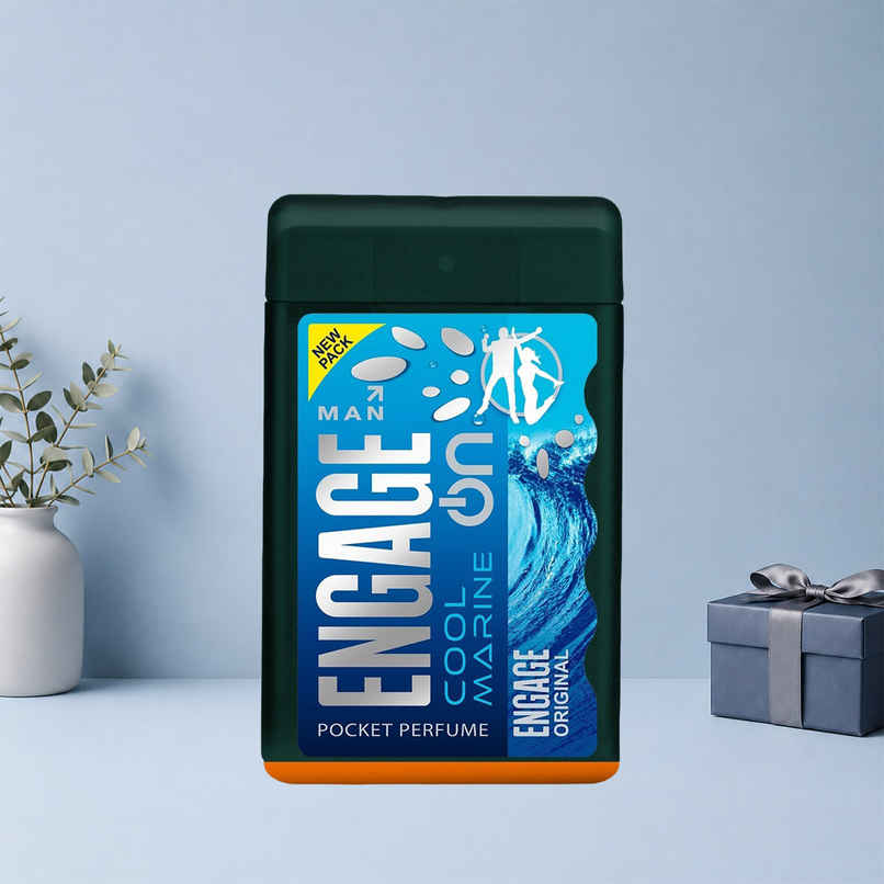 Engage On Cool Marine Pocket Perfume Men | 250 Sprays | Citrus & Musk Engage On Cool Marine Pocket Perfume Men | 250 Sprays | Citrus & Musk