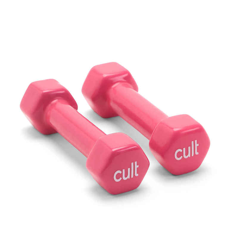 Cult Vinyl Dumbbell Set (1 kg X 2) | Pink Cult Vinyl Dumbbell Set (1 kg X 2) | Pink