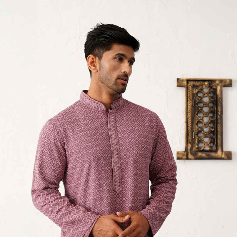Jompers Men Kurta Only Ko 5052Magenta S