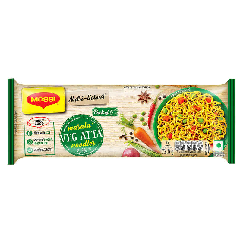Maggi Veg Atta Noodles Made with Only Atta Flour Maggi Veg Atta Noodles Made with Only Atta Flour
