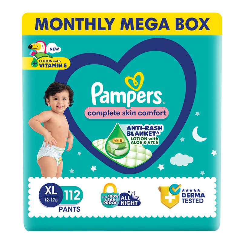 Pampers All Round Protection Baby Diapers | Pant Style | XL | 112 pcs