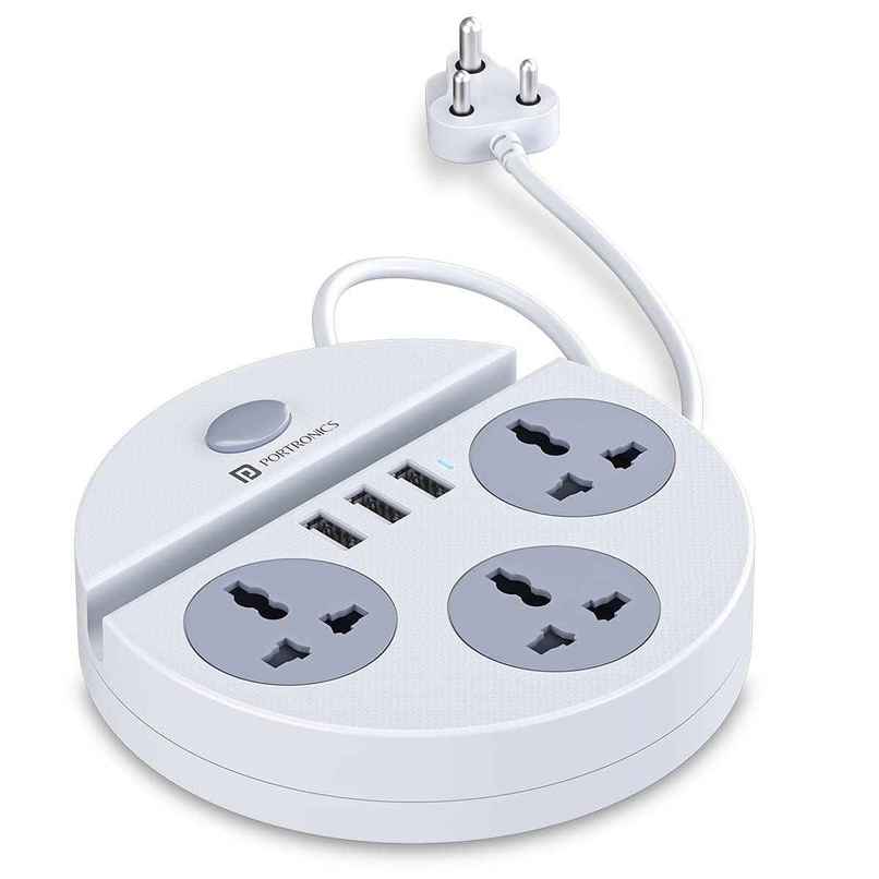 Portronics Power Plate 5 Power Converter With Usb Charger