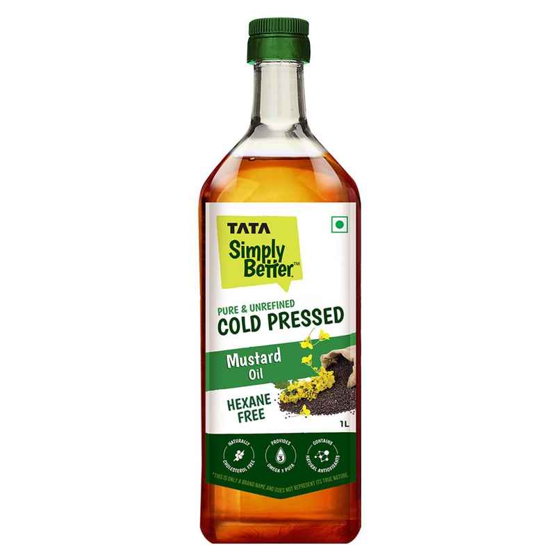 Tata Simply Better Mustard (Sarson) Cold Pressed Oil | Unrefined & Healthy Cooking Oil