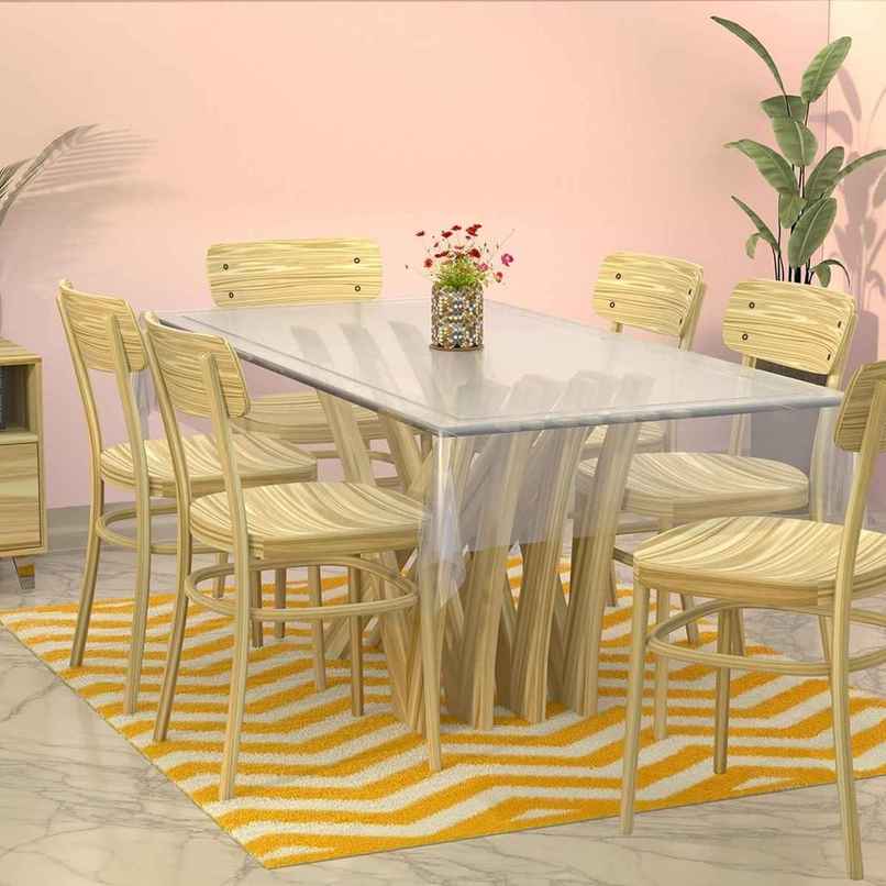 Kuber Industries 60 x 90 Inch Table Cover 6 Seater | Dining Table Cloth for Home Decor | Transparent Kuber Industries 60 x 90 Inch Table Cover 6 Seater | Dining Table Cloth for Home Decor | Transparent