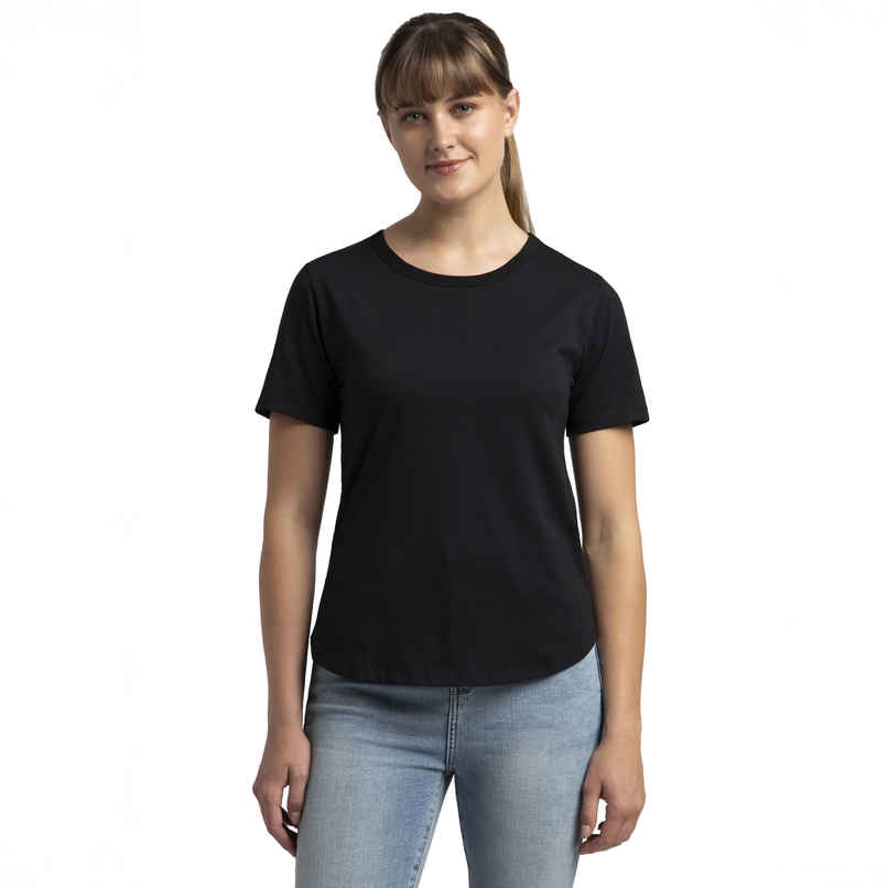Jockey Women Cotton Rich Half Sleeve T-shirt | Black - L Jockey Women Cotton Rich Half Sleeve T-shirt | Black - L