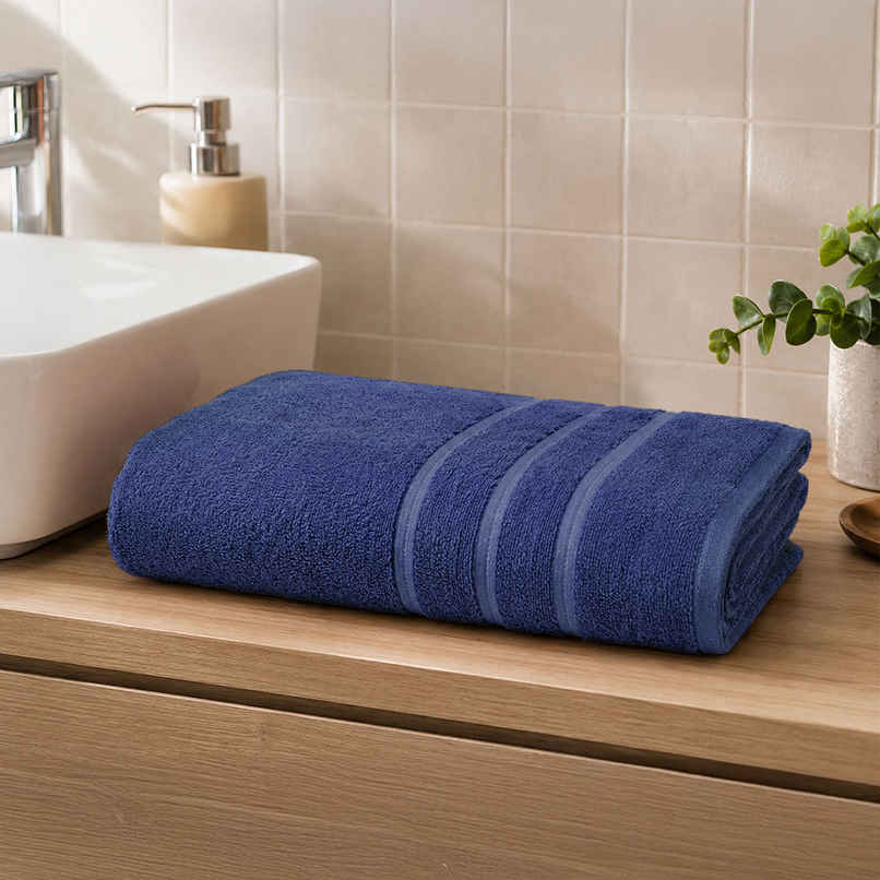 Home Elegance by myTrident Day to Day Bathtowel | 340 GSM | Navy Blue Home Elegance by myTrident Day to Day Bathtowel | 340 GSM | Navy Blue
