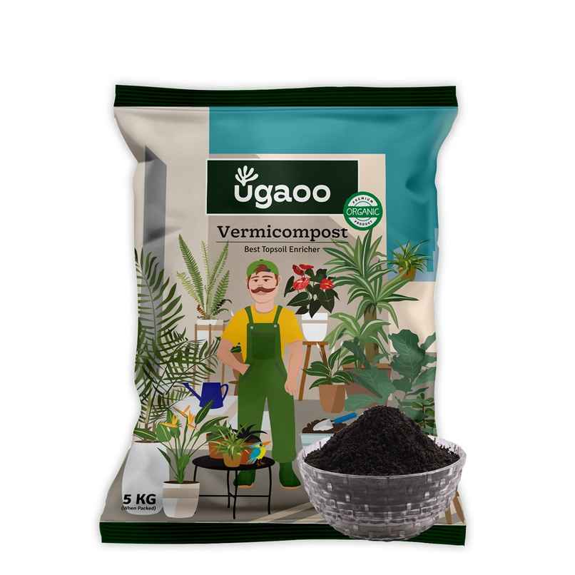 Ugaoo Vermicompost Fertiliser for Plants 5 Kg - Gardening Accessories Ugaoo Vermicompost Fertiliser for Plants 5 Kg - Gardening Accessories