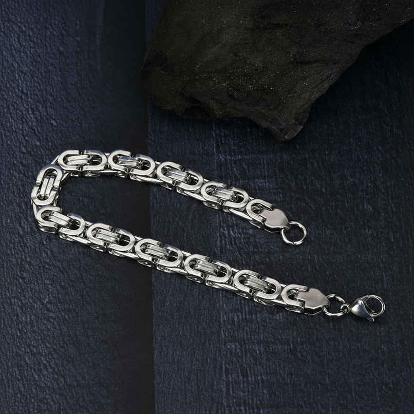 Fashion Frill Men's Intelink Bracelet Silver Fashion Frill Men's Intelink Bracelet Silver