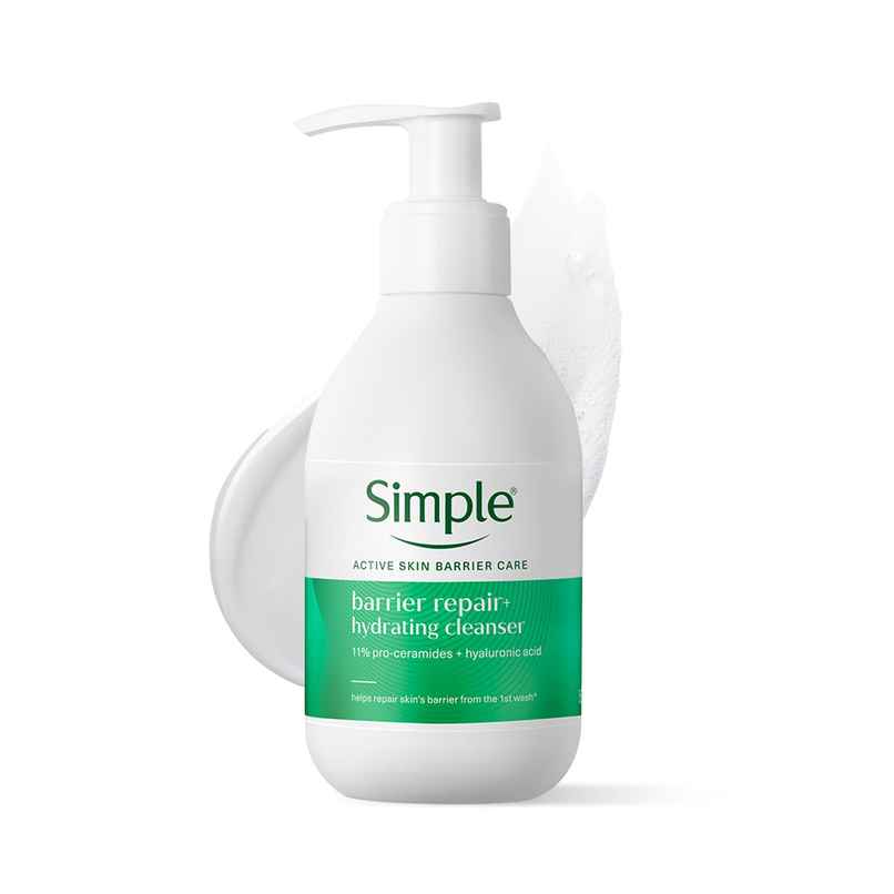 Simple Barrier Repair+, Hydrating Cleanser with 11% Ceramide Boosters
