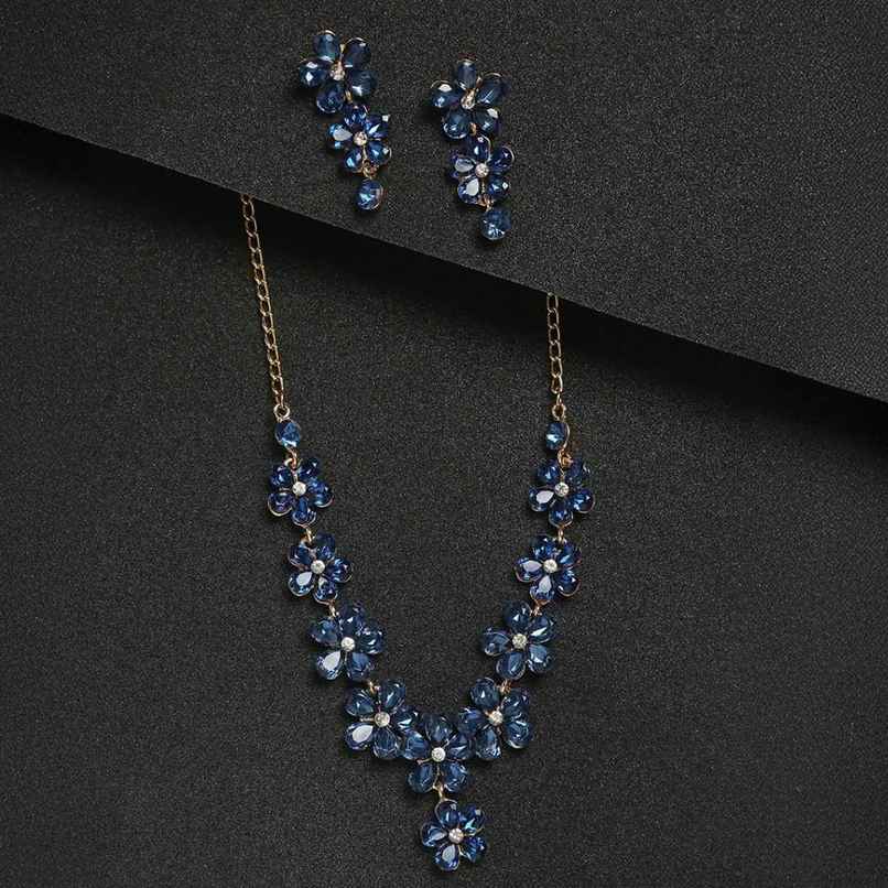YouBella Jewellery Sets for Women Crystal Necklace with Earrings for Girls/Women (YBNK - 5769) YouBella Jewellery Sets for Women Crystal Necklace with Earrings for Girls/Women (YBNK - 5769)