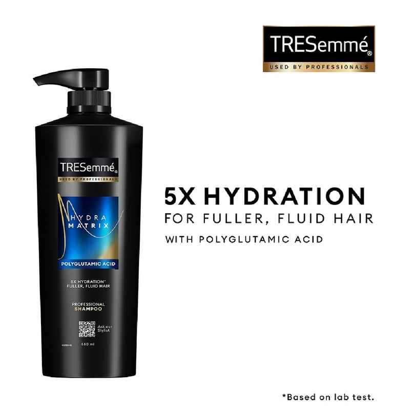 Tresemme Hydra Matrix Shampoo | Polyglutamic Acid for 100H of Hydrated, Fluid Hair | Paraben Free Tresemme Hydra Matrix Shampoo | Polyglutamic Acid for 100H of Hydrated, Fluid Hair | Paraben Free