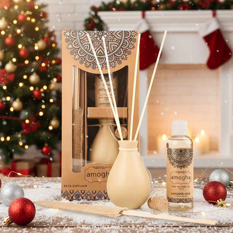 IRIS Amogha Lavender Khus Reed Diffuser Gift Set