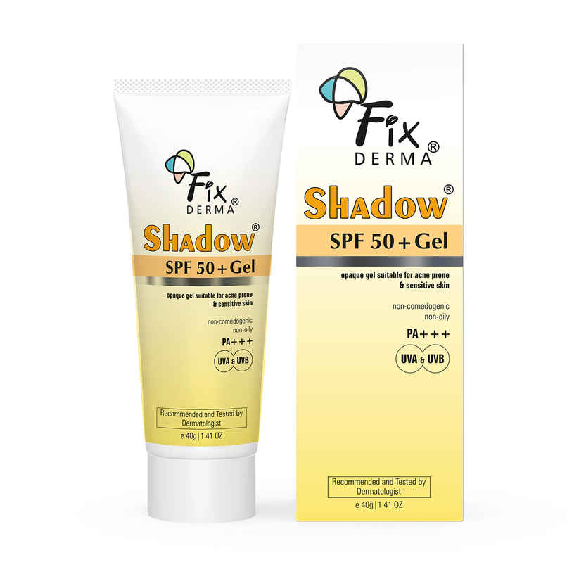 Fixderma Shadow Sunscreen SPF 50+ PA+++ Gel, Lightweight & No White Cast For Oily Skin