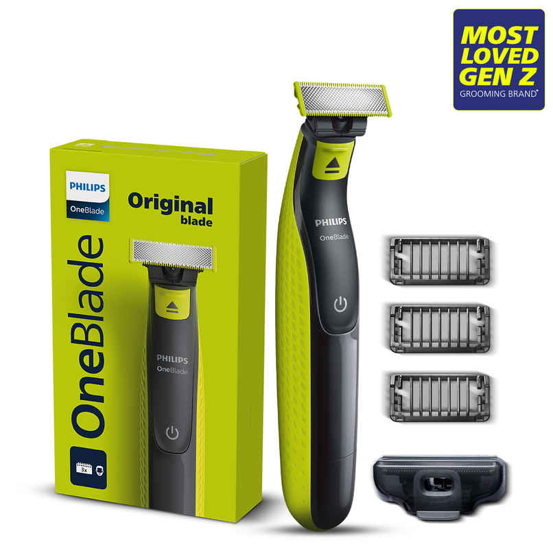 Philips OneBlade Turbo2X Trimmer | Patented Dual Protect Tech | 3 Combo Attachments | QP2724/10