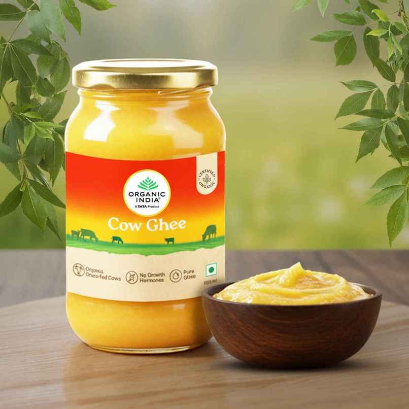A Tata Product - Organic India Pure Cow Ghee | Glass Bottle | Labs Tested On 250+ Parameters