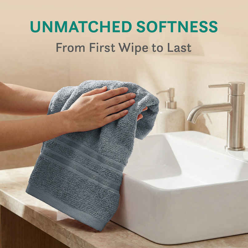Mytrident Cotton Hand Towel | 400 GSM | Gym Towel Set - New Grey Mytrident Cotton Hand Towel | 400 GSM | Gym Towel Set - New Grey