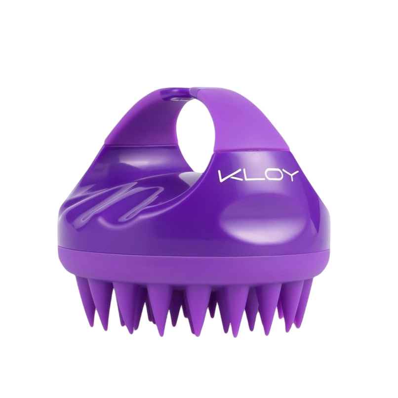 Hair Scalp Massager Shampoo Brush with Soft Silicone Bristles Manual Hair Massager for Blood Circulation Purple