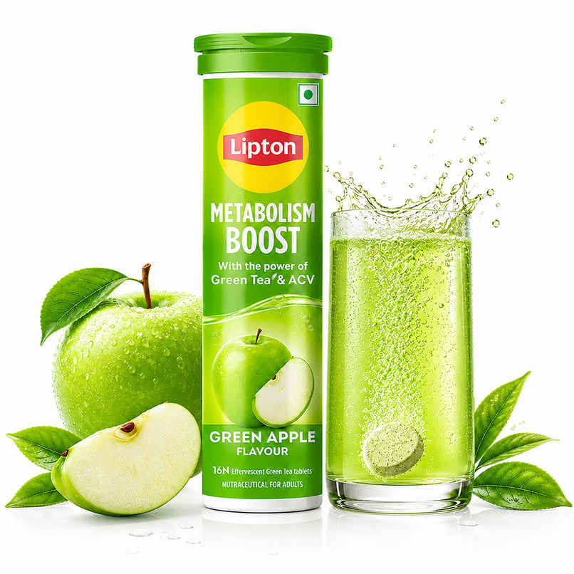 Lipton Metabolism Boost Effervescent Green Tea Tablets - Green Apple Flavour Lipton Metabolism Boost Effervescent Green Tea Tablets - Green Apple Flavour